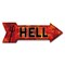 Signmission Hell Arrow Decal Funny Home Decor 24in Wide D-A-8-999824 - alternate 1